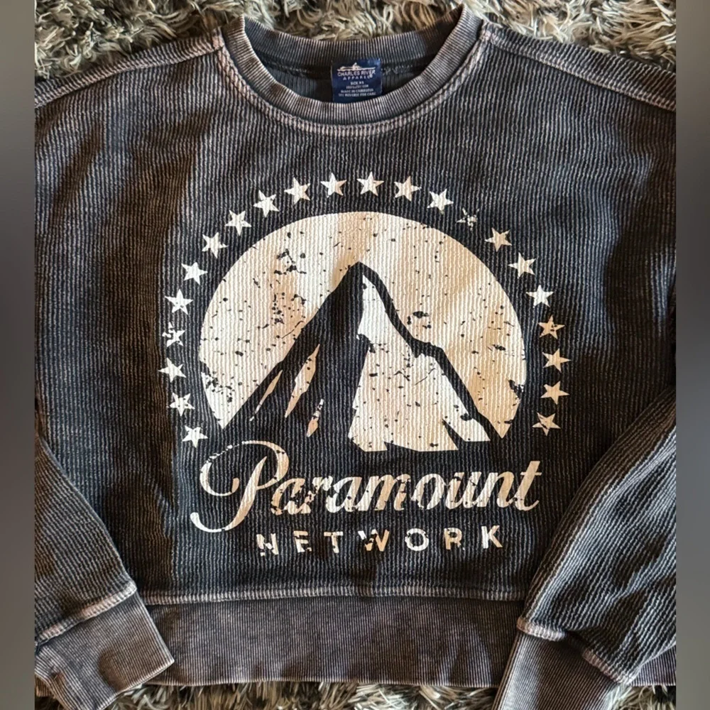 Charles River Unisex Vintage 90s Paramount Long Sleeve Crewneck Sweater Size XS - Picture 2 of 6